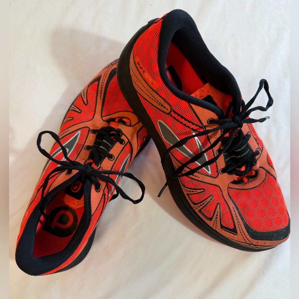 Brooks Sneakers Running Shoes orange black size 8.5 pure grit - Picture 8 of 12